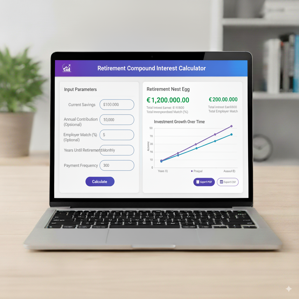 Retirement Compound Interest Calculator