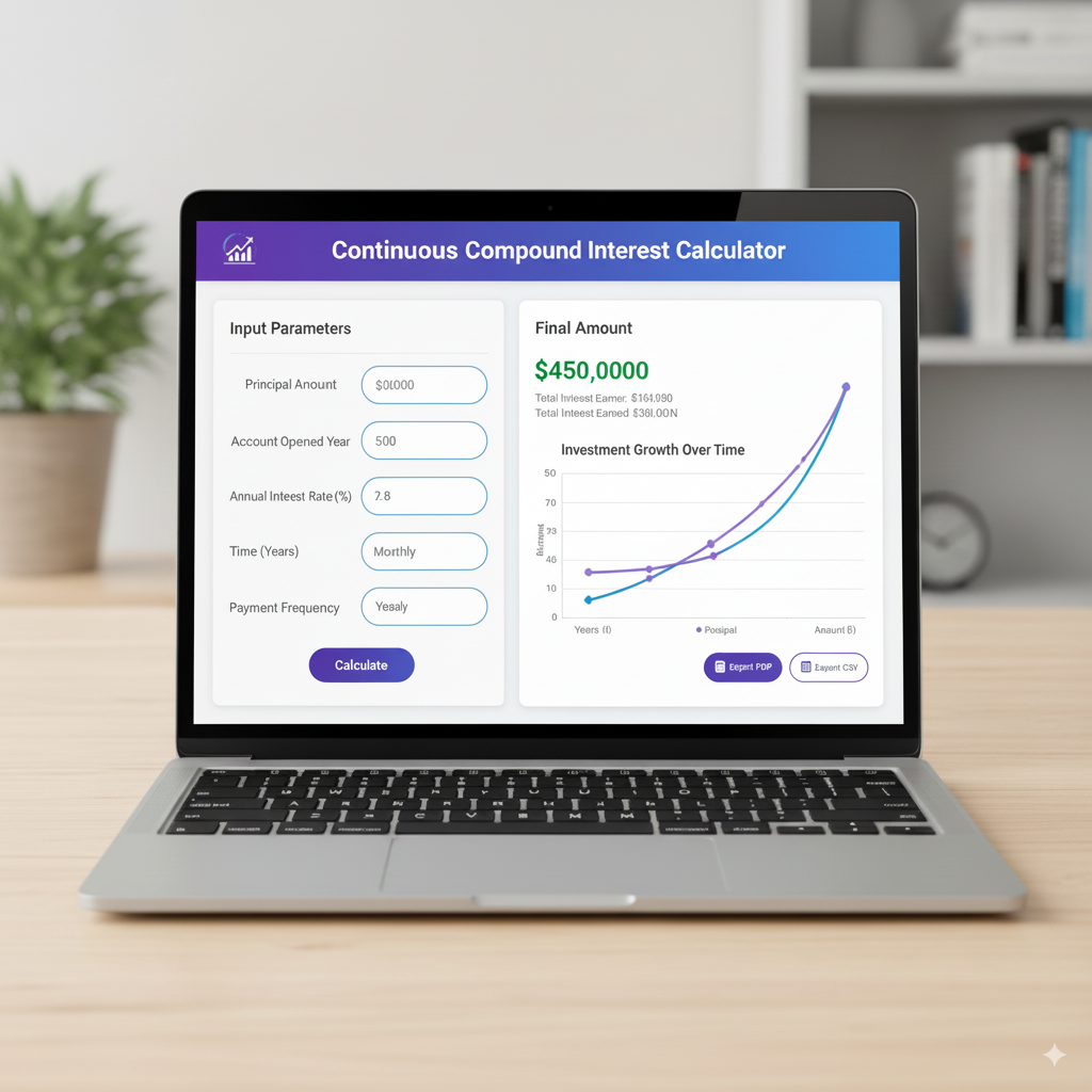 Continuous Compound Interest Calculator
